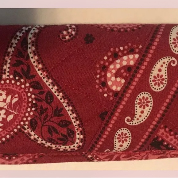 3 Piece Vera Bradley MESA RED RETIRED CrossBody/Double Glass Case/ID coin purse - Picture 7 of 8